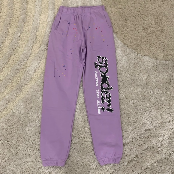 Spider Purple Açaí Sp*der Logo Sweatpants / Joggers Men’s size Large - Picture 1 of 2